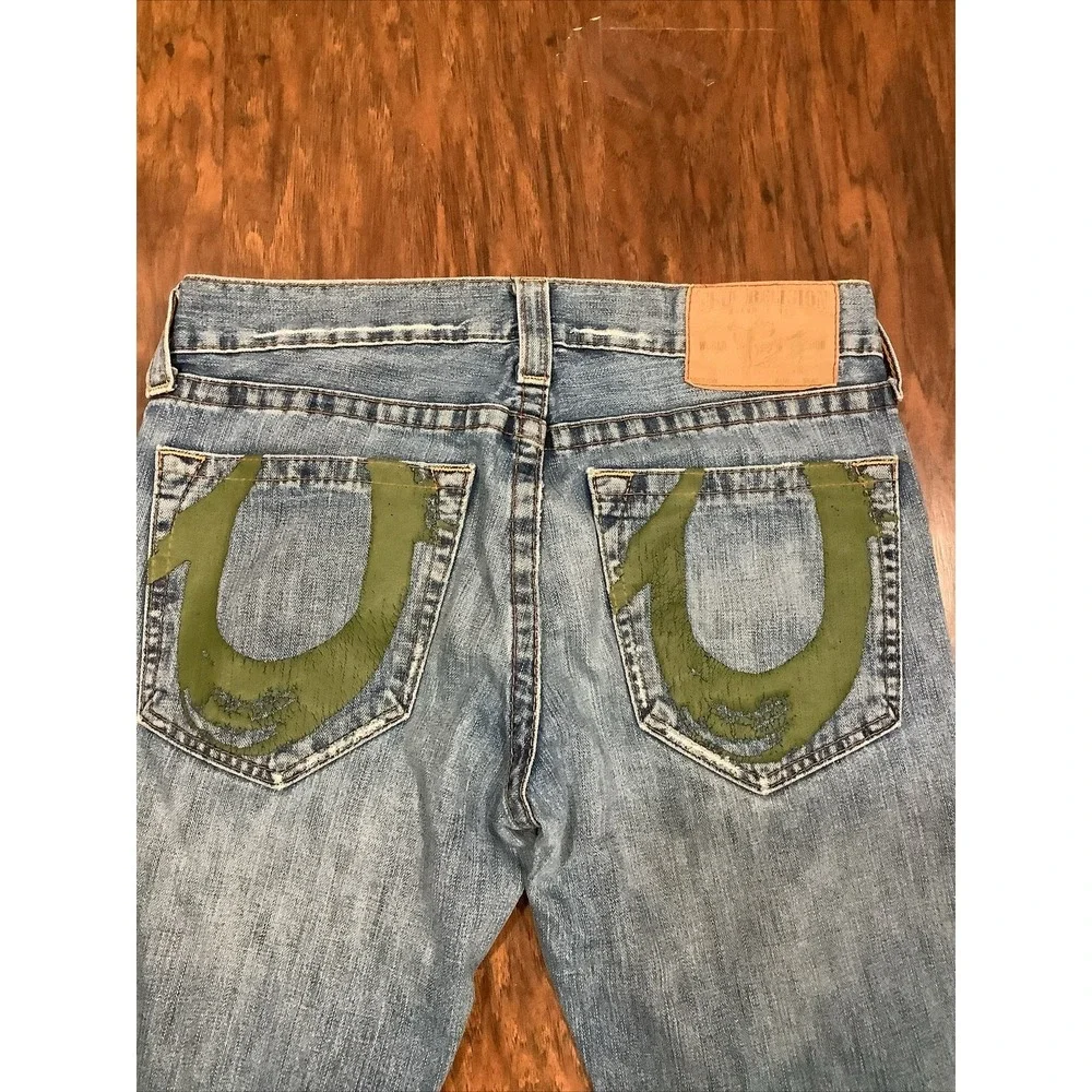 True Religion Jeans Men Size 33 Denim Blue Jeans Straight